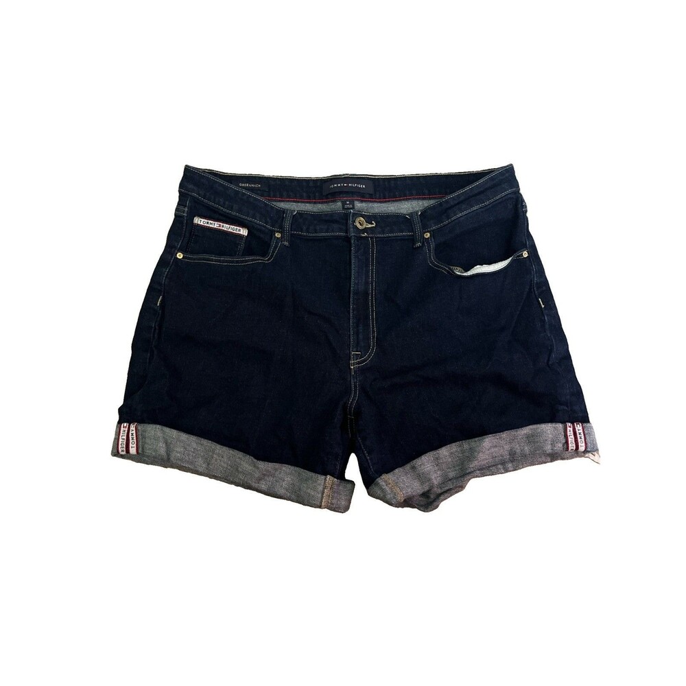 Tommy Hilfiger Greenwich Short Midrise Size 16 Blue Denim Stretch 5" Short